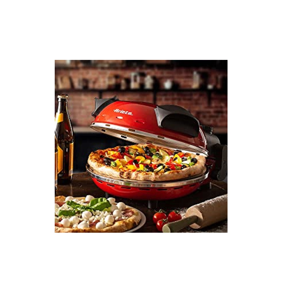 Four à Pizza Electrique 1200W Rouge